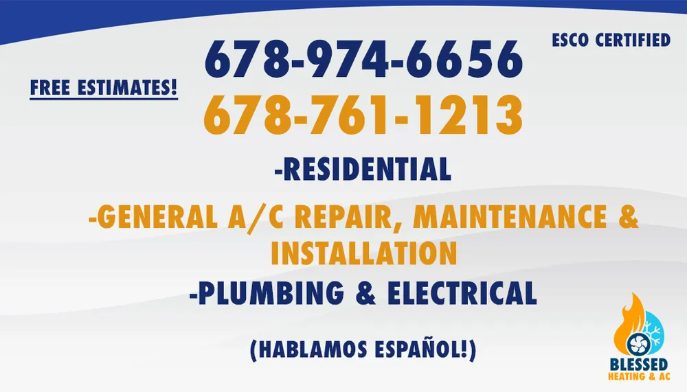 Slide of Blessed Heating & AC