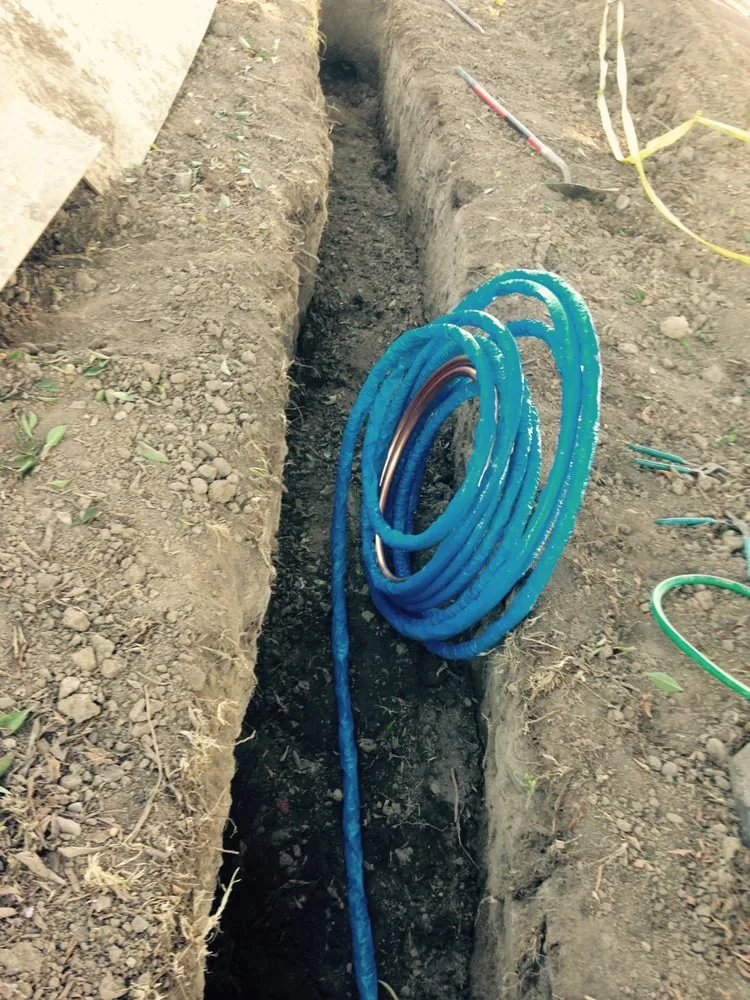 Slide of Blue and Red Plumbing