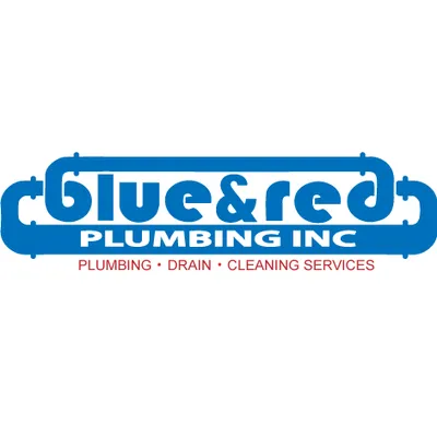 Blue and Red Plumbing Logo