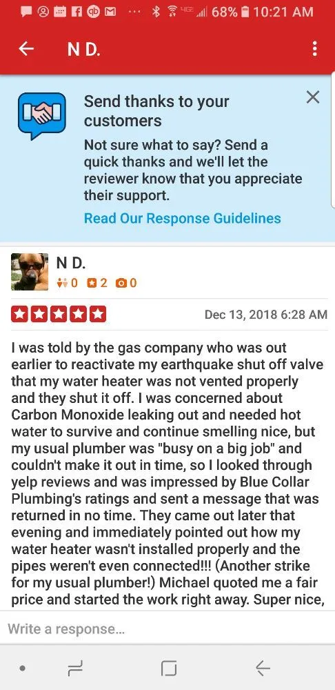 Slide of Blue Collar Plumbing and Rooter