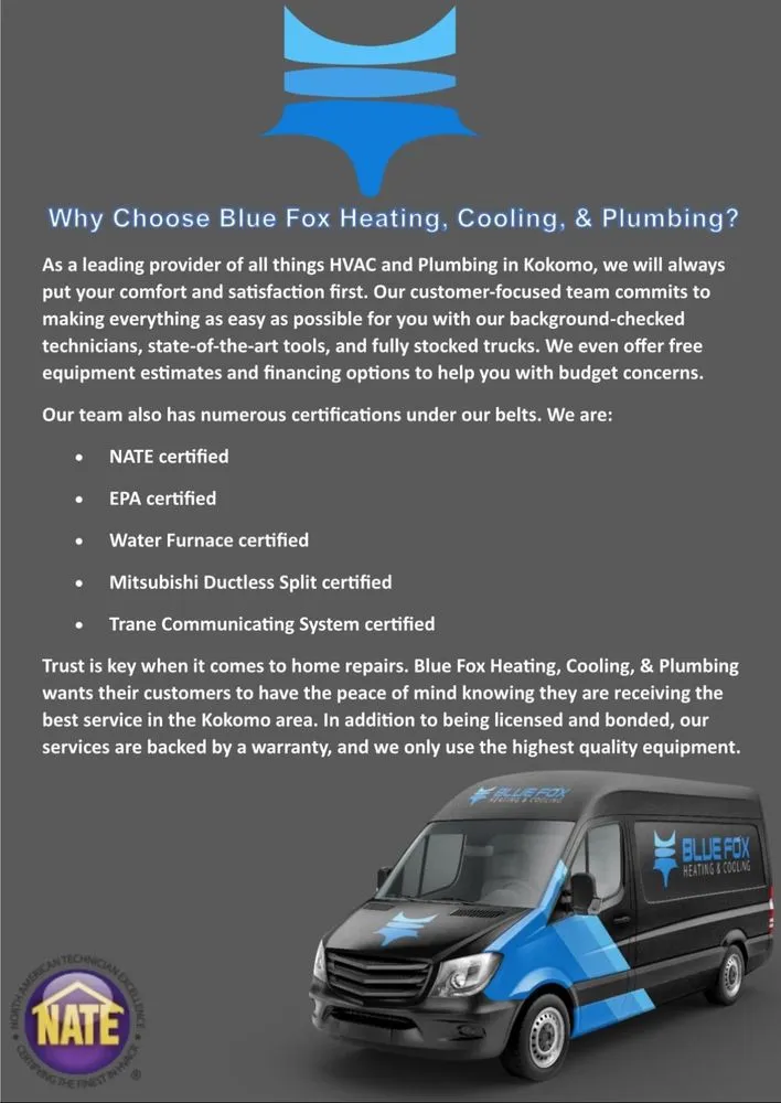 Slide of Blue Fox Heating, Cooling & Plumbing