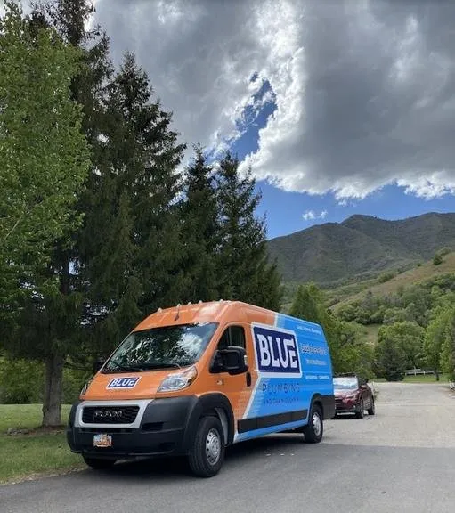 Slide of Blue Plumbing and Drain Cleaning