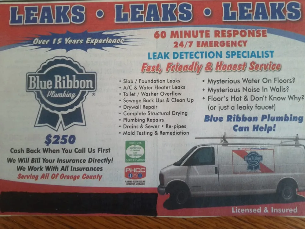 Slide of Blue Ribbon Plumbing