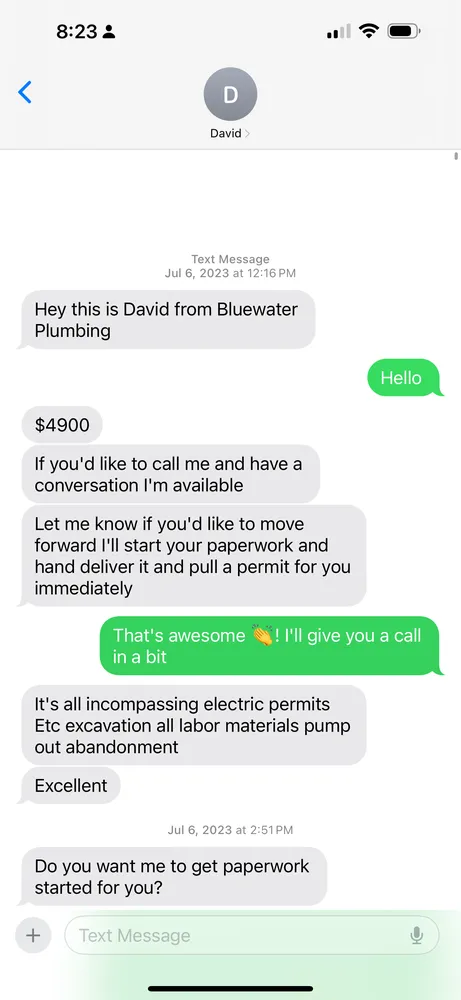 Slide of Blue Water Plumbing