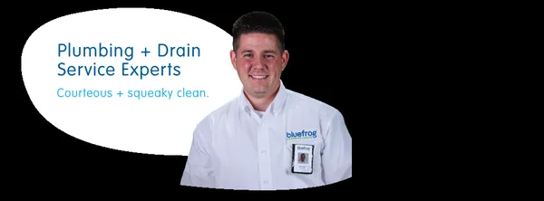 Bluefrog Plumbing + Drain Logo