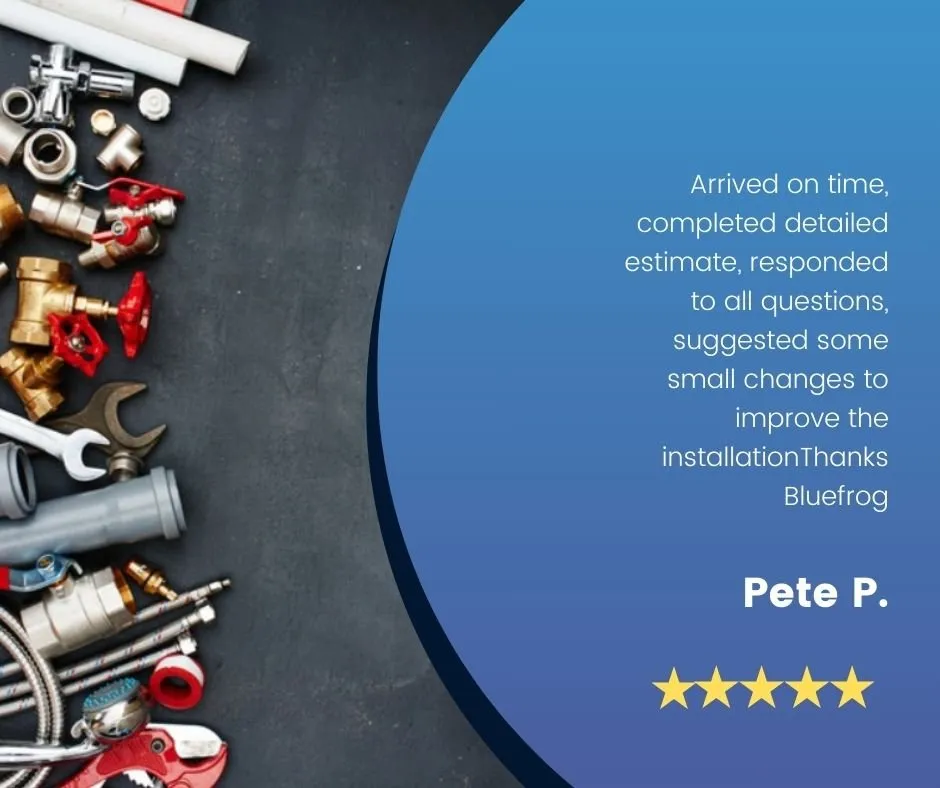 Slide of Bluefrog Plumbing + Drain