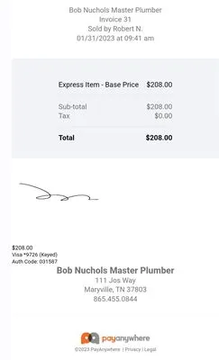 Bob Nuchols Master Plumber