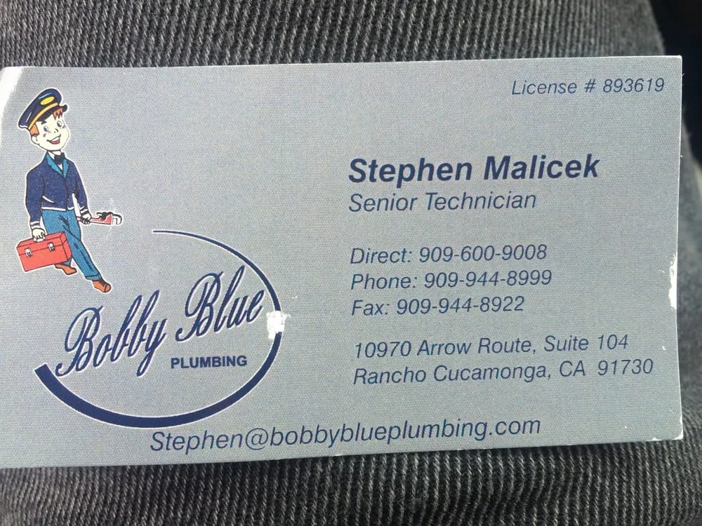 Slide of Bobby Blue Plumbing