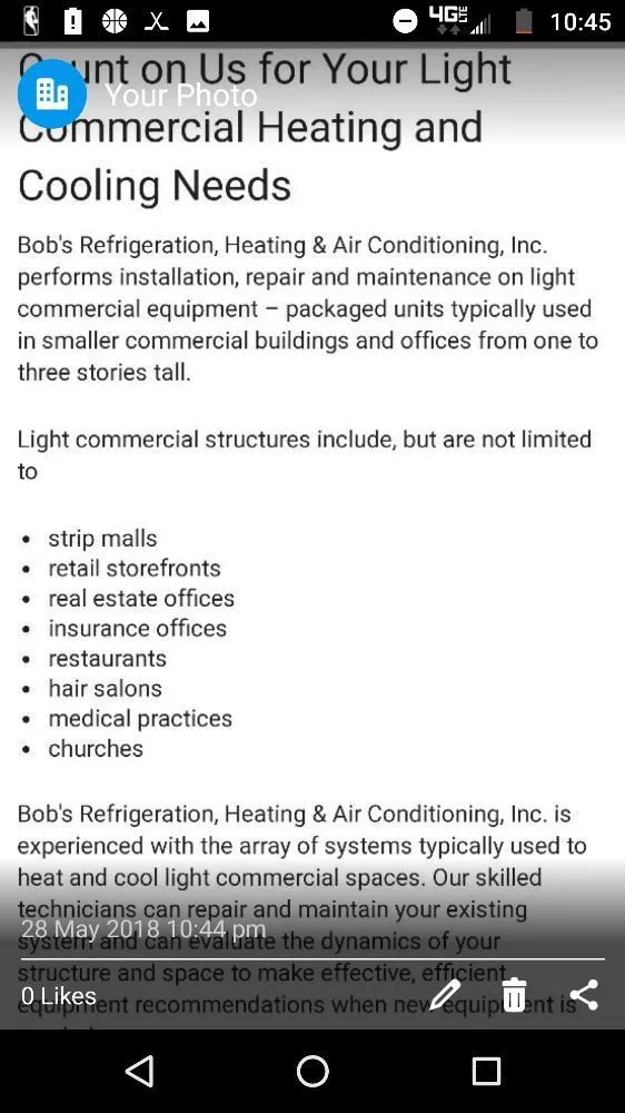 Slide of BOB'S REFRIGERATION Heating & Air Conditioning