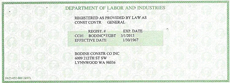 Slide of Bodine Construction Services