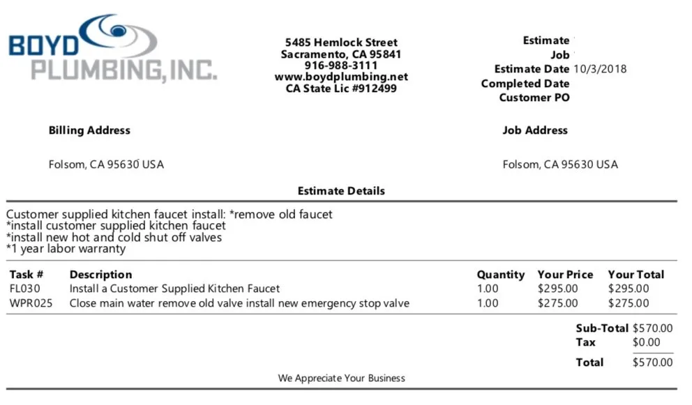 Professional drain cleaning for homes in Rancho Cordova, CA by Boyd Plumbing