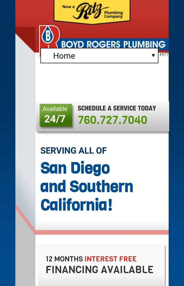 Slide of Boyd Rogers Plumbing