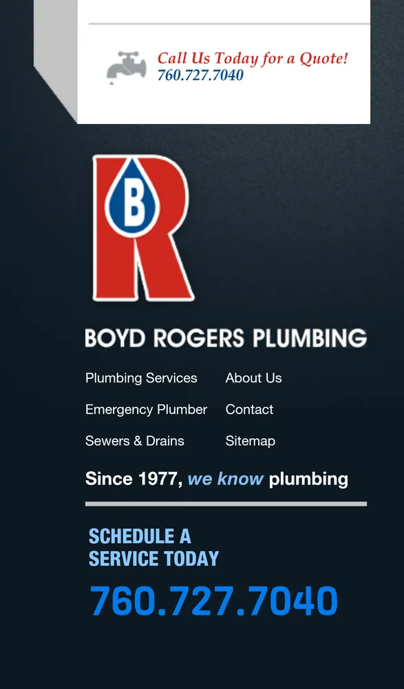 Slide of Boyd Rogers Plumbing