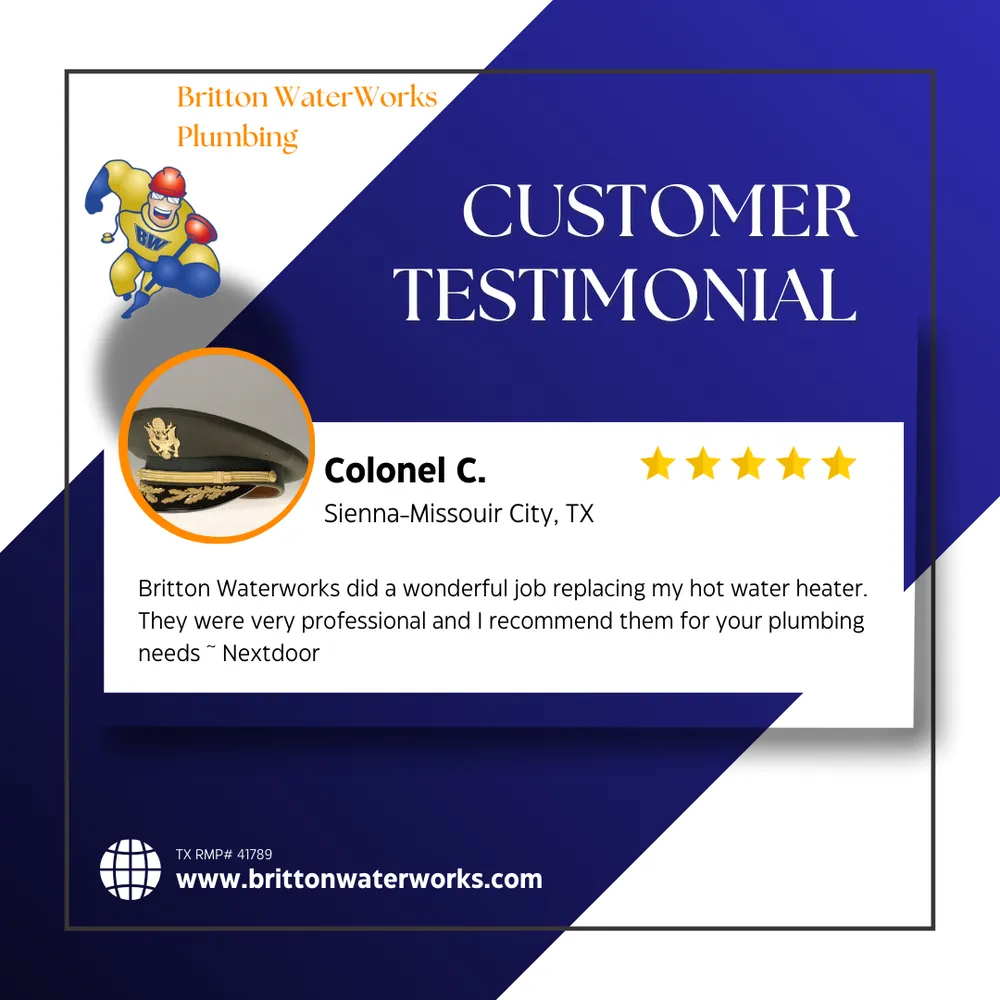 Slide of Britton Waterworks Plumbing