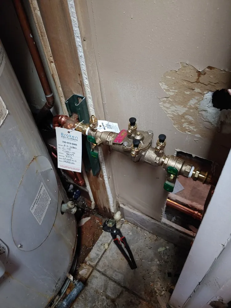 Slide of Broken Pipe Plumbing