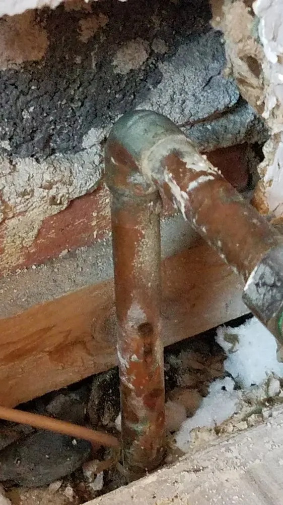 Slide of Broken Pipe Plumbing