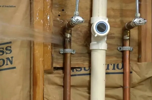 Slide of Broken Pipe Plumbing