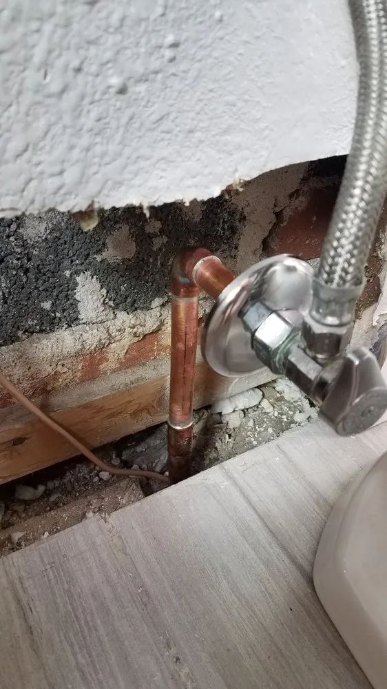 Slide of Broken Pipe Plumbing