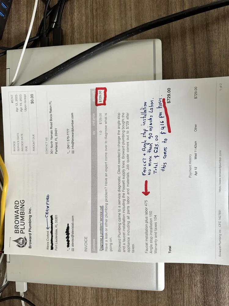 Slide of Broward Plumbing