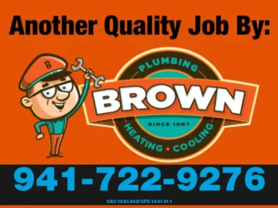 Slide of Brown Heating, Cooling, and Plumbing