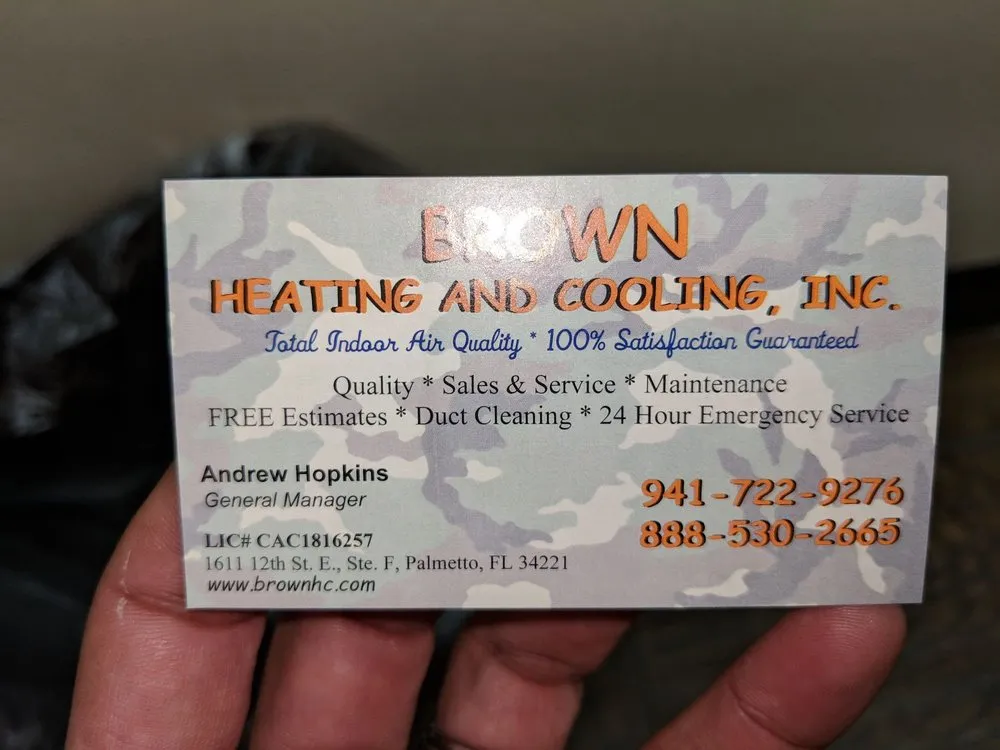 Emergency drain cleaning in Palmetto, FL by Brown Heating, Cooling, and Plumbing