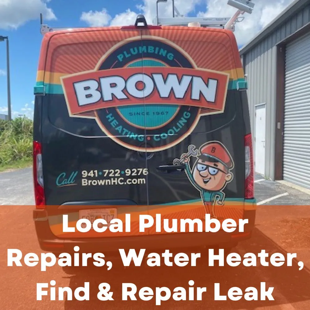 Slide of Brown Heating, Cooling, and Plumbing