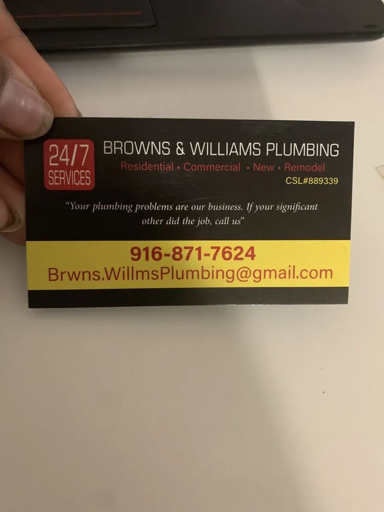 Slide of Browns & Williams Plumbing
