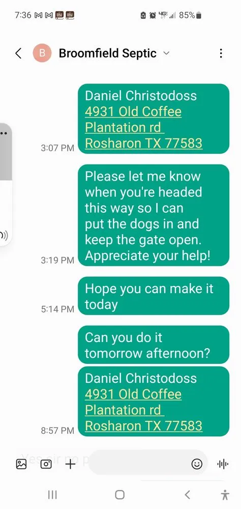 Slide of Brumfield's Randy Plumbing & Septic