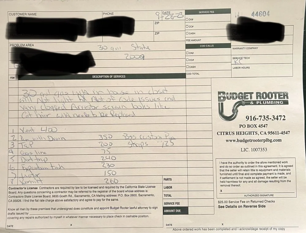 Slide of Budget Plumbing