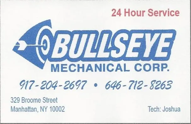 Slide of Bullseye Mechanical Corp.