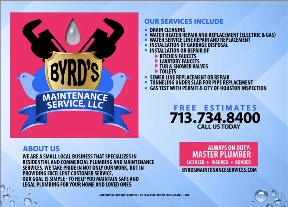 Professional leak detection experts serving Houston, TX - Byrd's Maintenance and Plumbing Service