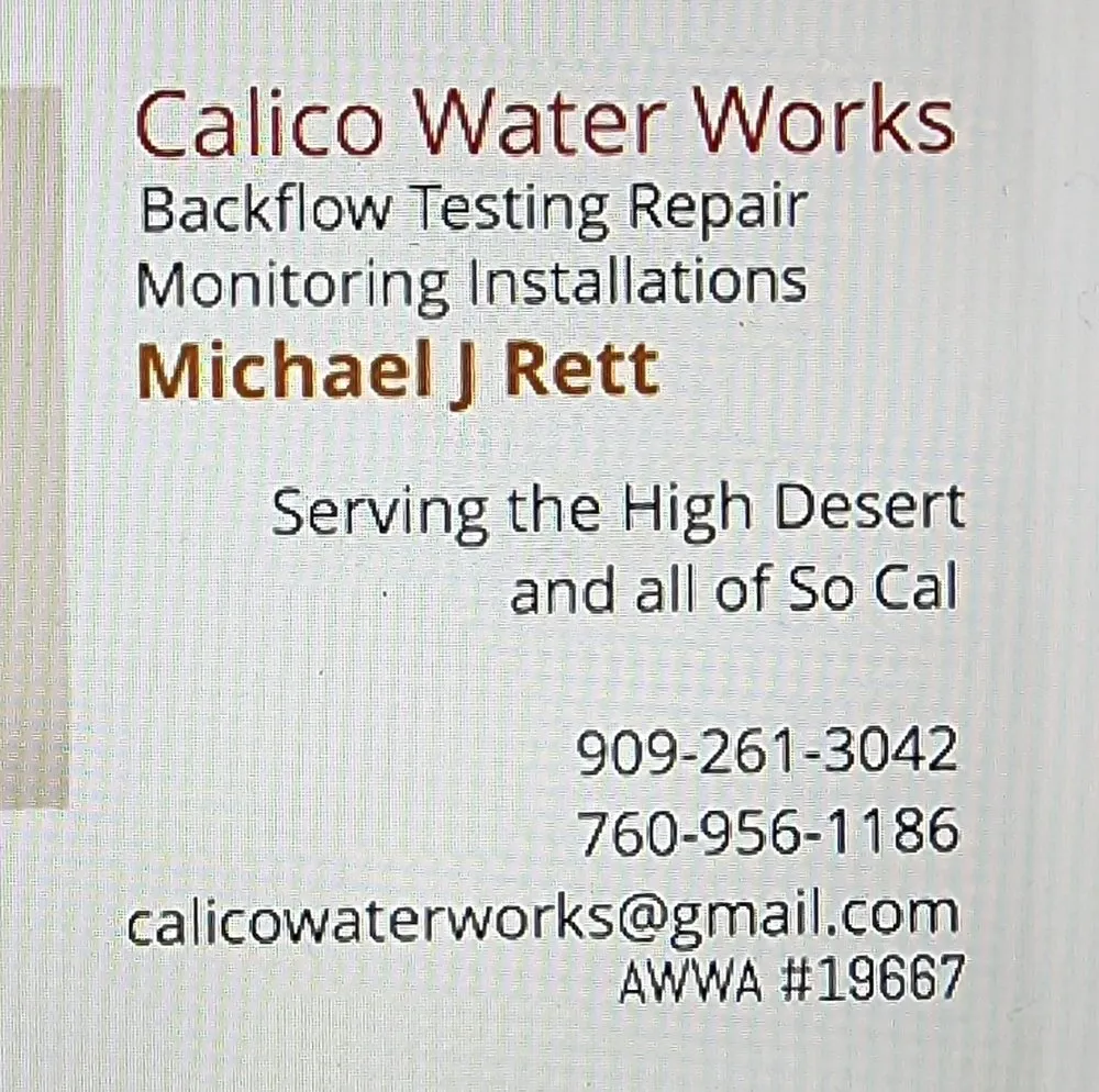 Slide of Calico Water Works
