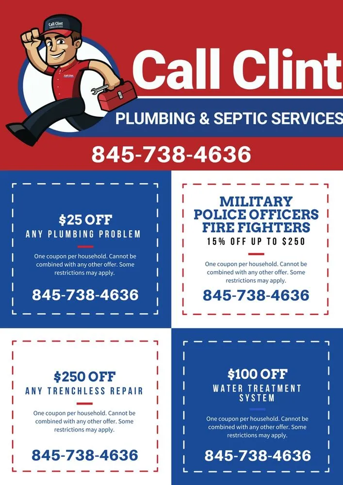 Slide of Call Clint Plumbing