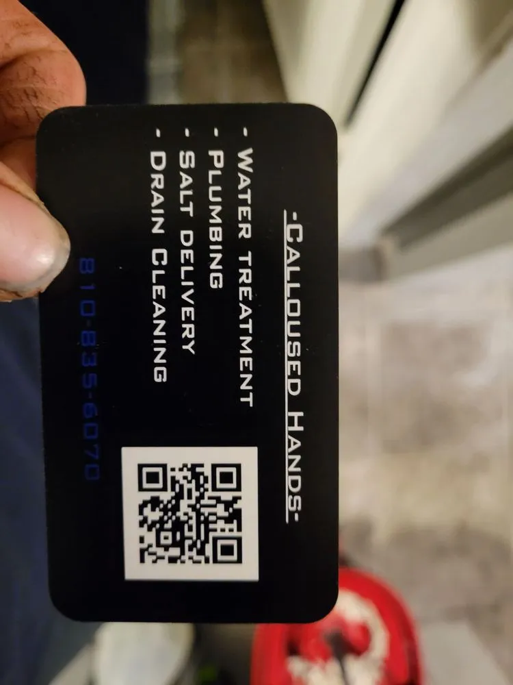 Slide of Calloused Hands Water Treatment & Plumbing Service