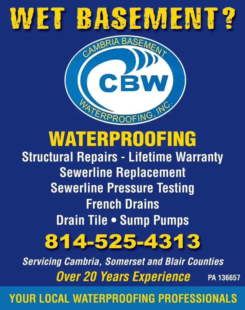 Slide of Cambria Basement Waterproofing