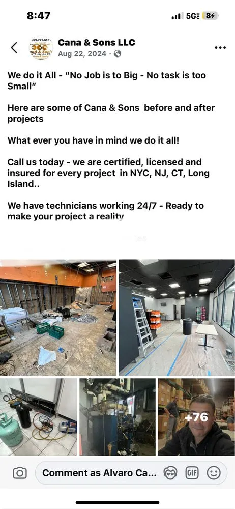 Slide of Cana & Sons