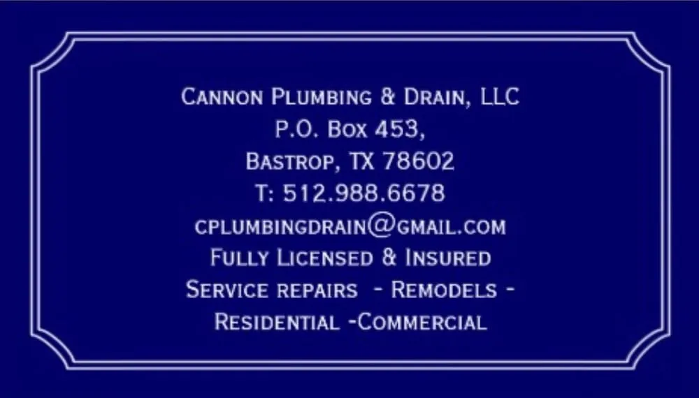 Slide of Cannon Plumbing & Drain