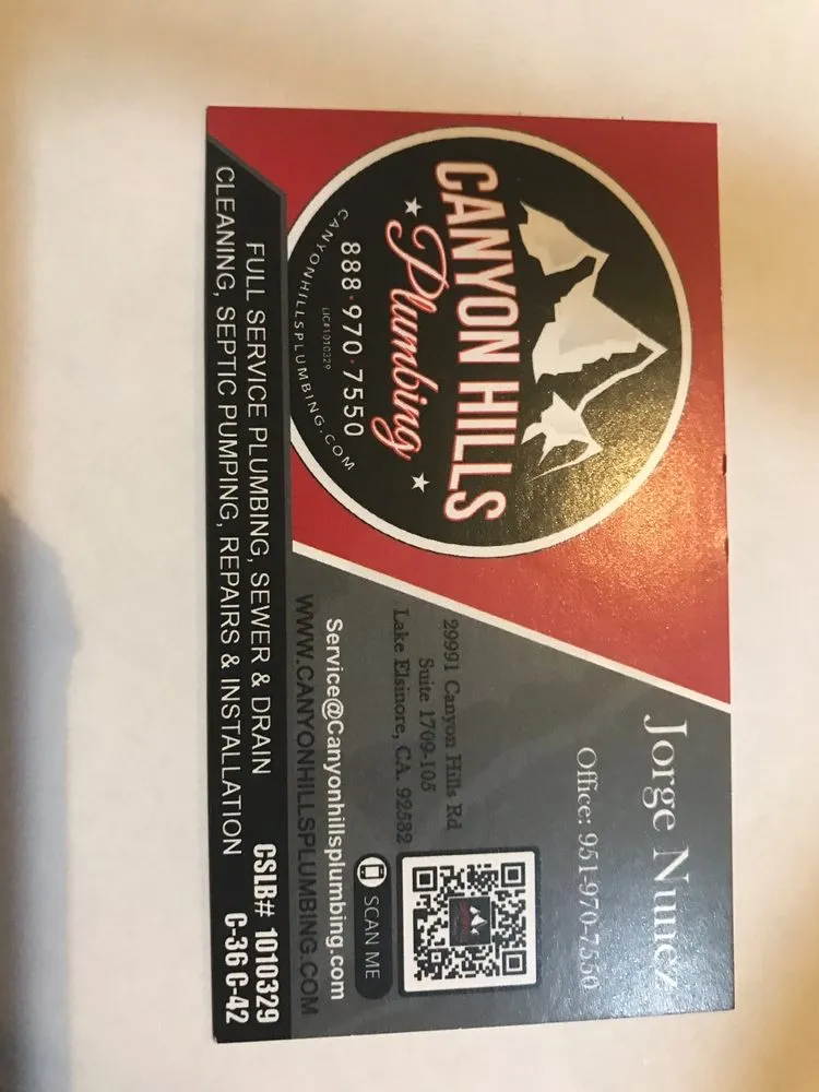 Quality emergency plumbing in Lake Elsinore, CA by Canyon Hills Plumbing