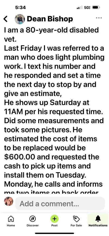 Slide of Carlos Plumbing Service