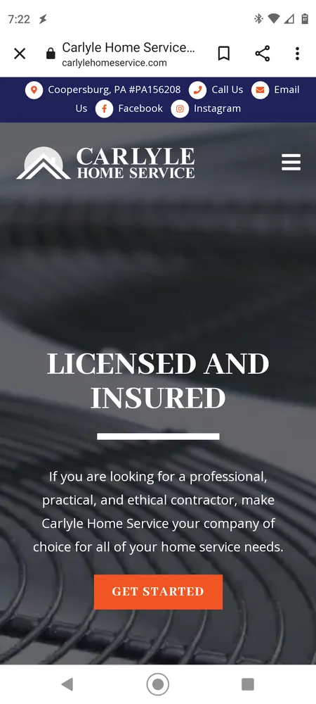 Slide of Carlyle Home Service