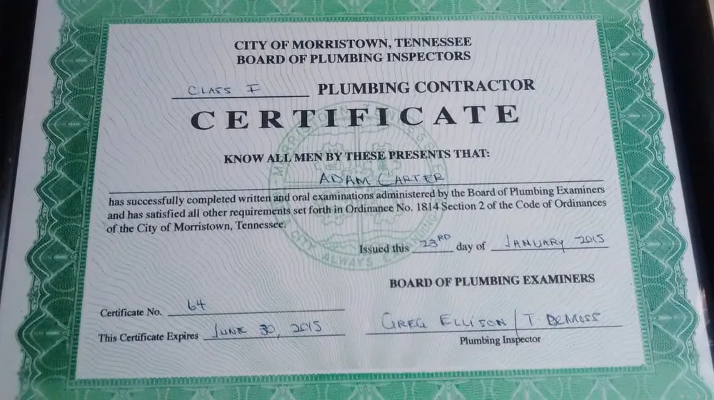 Slide of Carter Plumbing & Drains