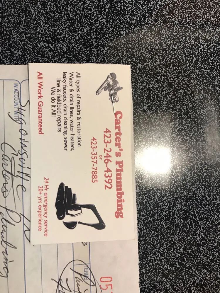 Slide of Carter's Plumbing