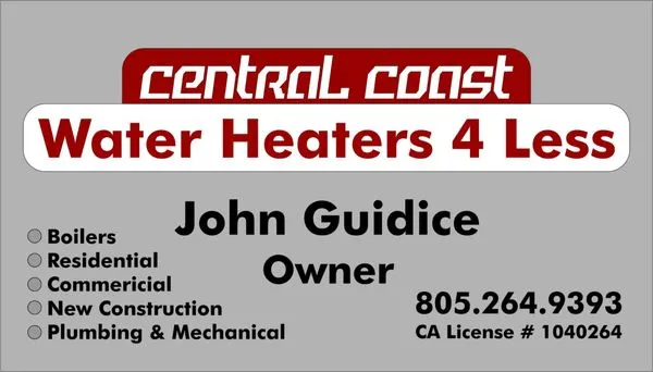 Central Coast Water Heaters 4 Less Logo