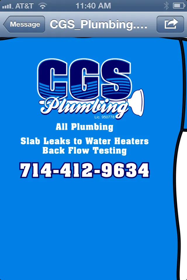 Slide of CGS Plumbing