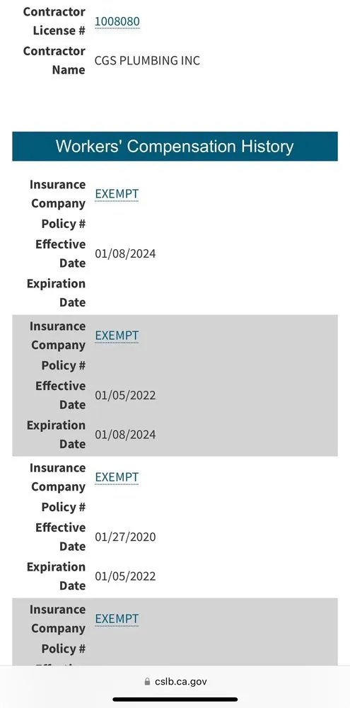 Slide of CGS Plumbing