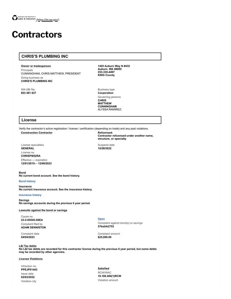 Slide of Chris' Plumbing Remodel And Sewer Specialist