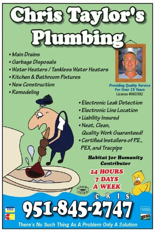 Slide of Chris Taylor's Plumbing