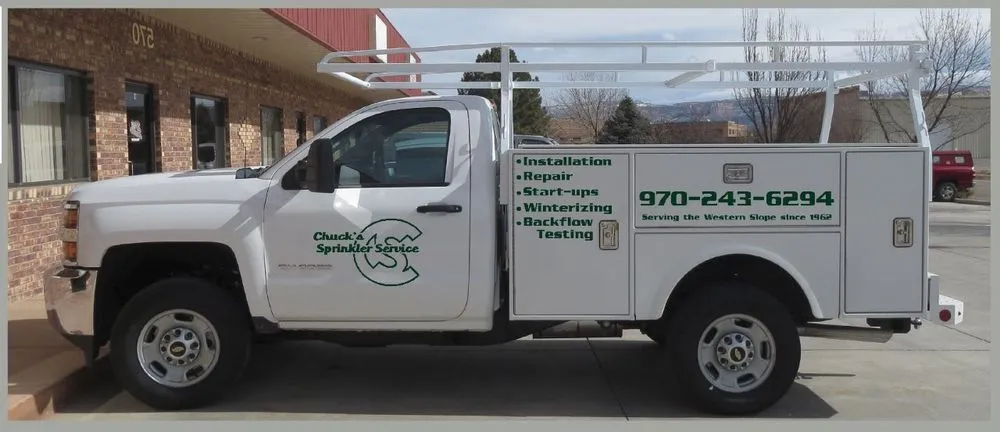 Slide of Chuck's Sprinkler Service