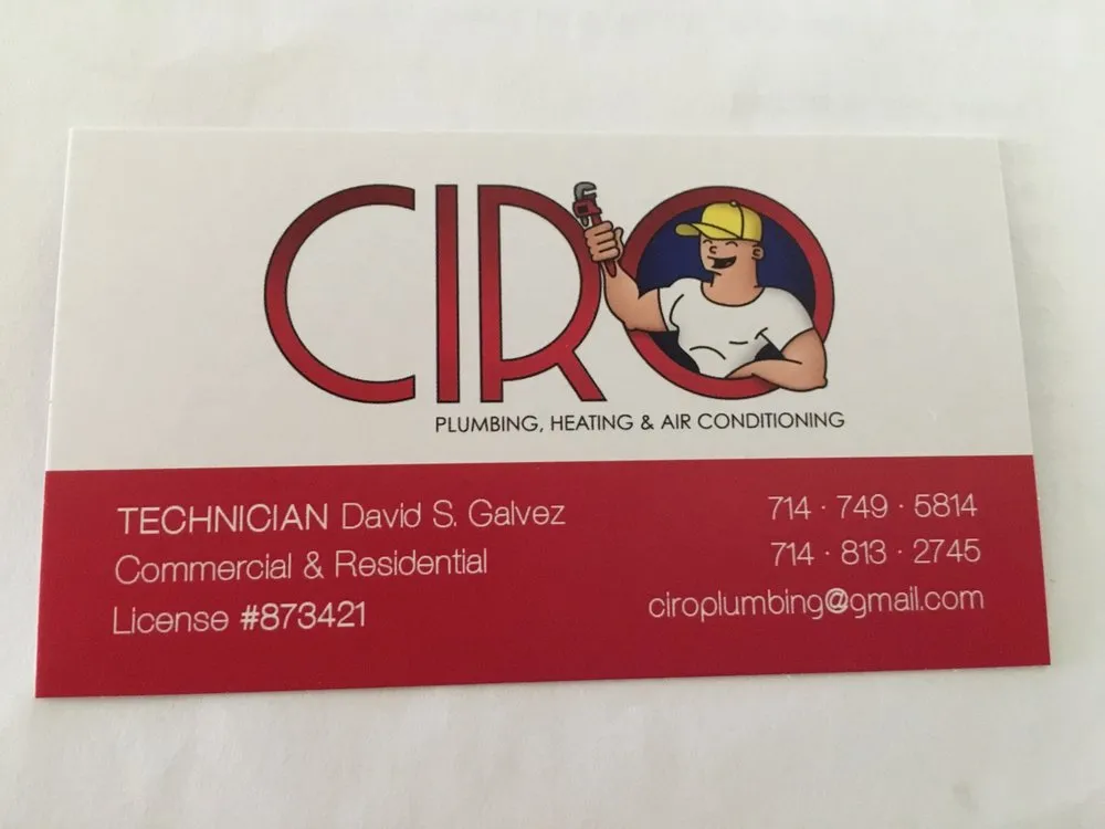 Emergency plumbing repair in Anaheim, CA by Ciro Plumbing & Heating