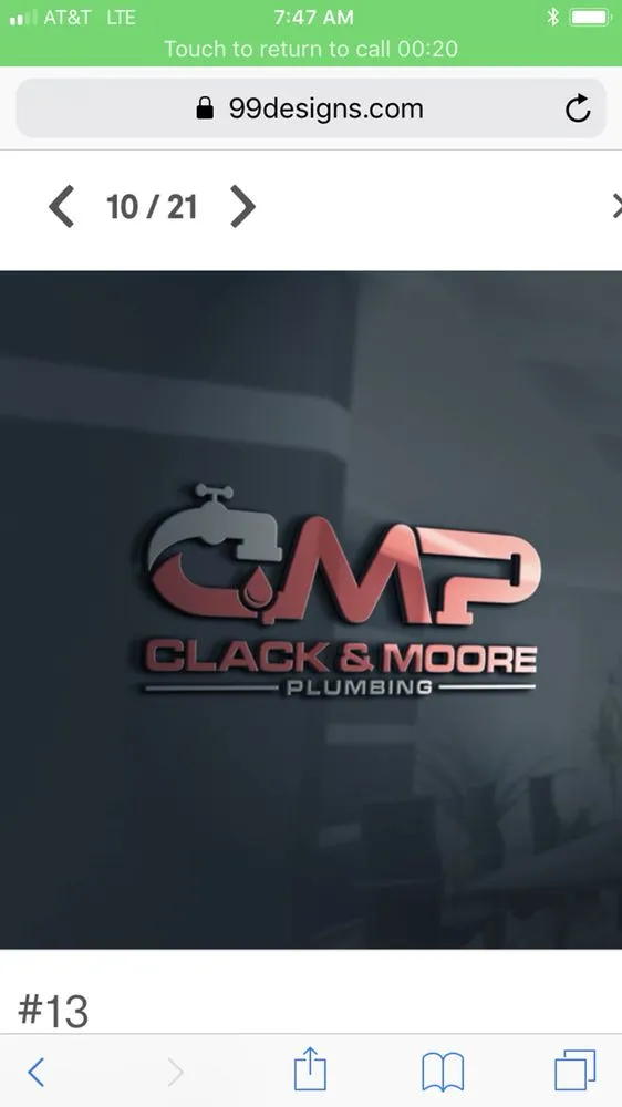 Slide of Clack and Moore Plumbing